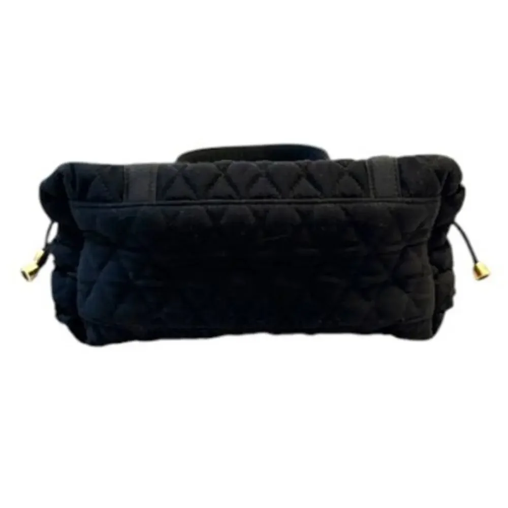 Vera Bradley Black Quilted Microfiber Shoulder Bag Satchel